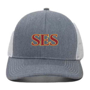 Grey and White SES Hat